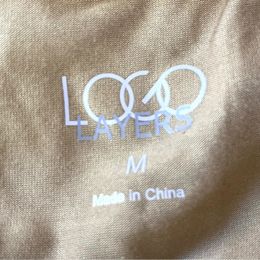 Logo Layers Mocha Solid Stretch Knit Pullover W B… - image 7